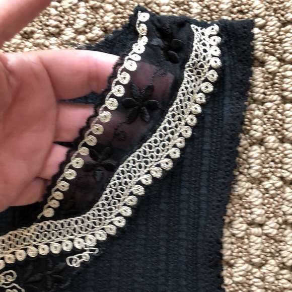 Only Hearts embroidered Blk Stretchy Cotton Tank - Picture 6 of 11